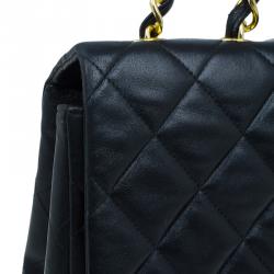 مملوكة مسبقًا Chanel Black Quilted Lambskin Maxi Vintage Classic Single Flap Bag