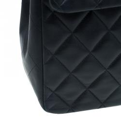 مملوكة مسبقًا Chanel Black Quilted Lambskin Maxi Vintage Classic Single Flap Bag