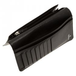 مملوكة مسبقًا محفظة شانيل بوي جلد أسود بطية ثنائية