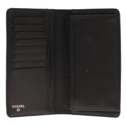 مملوكة مسبقًا محفظة شانيل بوي جلد أسود بطية ثنائية
