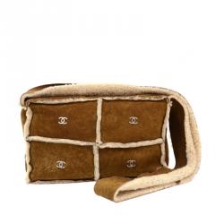 Pre Owned Chanel Brown Mutton Flap 4 CC logo Shoulder Bag