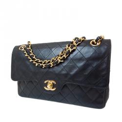 مملوكة مسبقًا حقيبة شانيل ماتيلاس 25 جلد أسود كلاسيكية للكتف