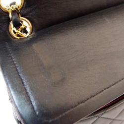 مملوكة مسبقًا حقيبة شانيل ماتيلاس 25 جلد أسود كلاسيكية للكتف