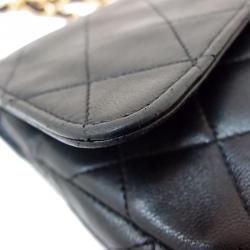 مملوكة مسبقًا حقيبة شانيل ماتيلاس 25 جلد أسود كلاسيكية للكتف