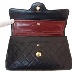 مملوكة مسبقًا حقيبة شانيل ماتيلاس 25 جلد أسود كلاسيكية للكتف