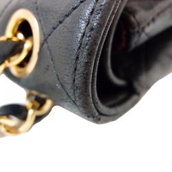 مملوكة مسبقًا حقيبة شانيل ماتيلاس 25 جلد أسود كلاسيكية للكتف