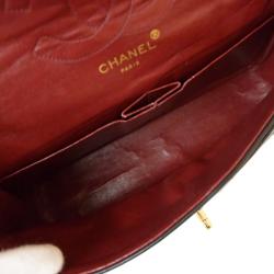 مملوكة مسبقًا حقيبة شانيل ماتيلاس 25 جلد أسود كلاسيكية للكتف