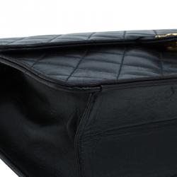 Chanel Black Lambskin Single Flap Shoulder Bag