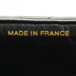 Pre Owned Chanel Black Quilted Lambskin Double Sided Medium Vertical Tote