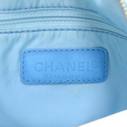 Chanel Blue Canvas Line Light Jacquard 2way Travel Shoulder Bag 