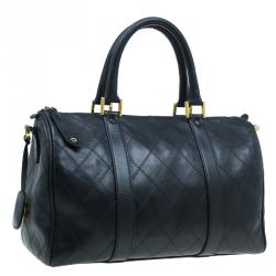 Pre Owned Chanel Black Calfskin Leather Boston Bag