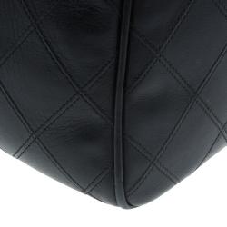 Pre Owned Chanel Black Calfskin Leather Boston Bag