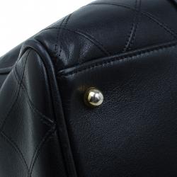 Pre Owned Chanel Black Calfskin Leather Boston Bag