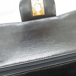 مملوكة مسبقًا Chanel Black Quilted Lambskin Leather Medium Classic Double Flap Shoulder Bag