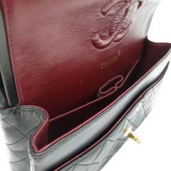 مملوكة مسبقًا Chanel Black Quilted Lambskin Leather Medium Classic Double Flap Shoulder Bag