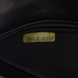 مملوكة مسبقًا حقيبة شانيل شوكوليت بار جلد خروف أسود مبطن للكتف