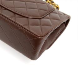 مملوكة مسبقًا حقيبة كتف شانيل 2.55 بغطاء مزدوج جلد مبطن بني شوكولا