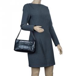 Pre Owned Chanel Black Quilted Leather LAX Pochette Shoulder Bag