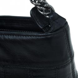 Pre Owned Chanel Black Quilted Leather LAX Pochette Shoulder Bag