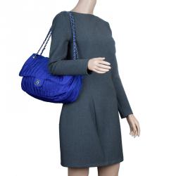 Chanel Quilted Nylon Large Shopping Tote - Blue Totes, Handbags