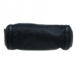 مملوكة مسبقًا Chanel Black Perforated Leather Pulley Camera Case Shoulder Bag