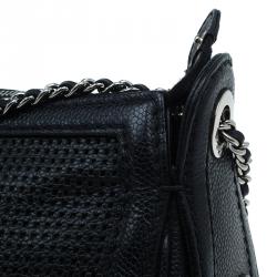 مملوكة مسبقًا Chanel Black Perforated Leather Pulley Camera Case Shoulder Bag