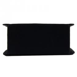 Pre Owned Chanel Black Satin Party Vintage Top Handle Bag