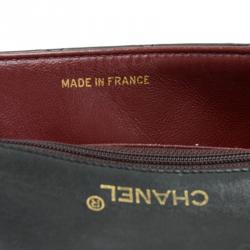 Pre Owned حقيبة شانيل فينتيدج كلاسيك ميني جلد خروف أسود مبطن قلاب