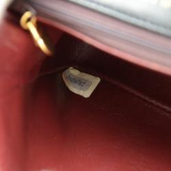 Pre Owned حقيبة شانيل فينتيدج كلاسيك ميني جلد خروف أسود مبطن قلاب