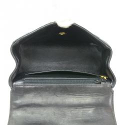 Pre Owned Chanel Black Quilted Patent Leather Mini Party Top Handle Bag
