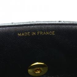Pre Owned Chanel Black Quilted Patent Leather Mini Party Top Handle Bag