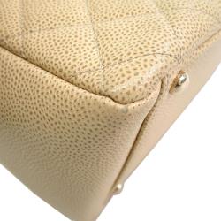 مملوكة مسبقًا حقيبة شانيل بيتيت تايمليس جلد كافيار بيج مبطن