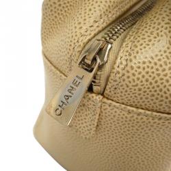 مملوكة مسبقًا حقيبة شانيل بيتيت تايمليس جلد كافيار بيج مبطن