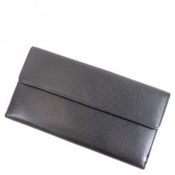 مملوكة مسبقًا محفظة شانيل كونتينينتال جلد كافيار CC أسود