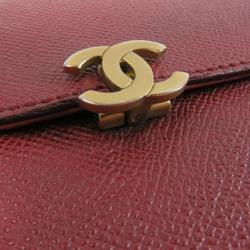 مملوكة مسبقًا Chanel Burgundy Leather CC Bi-Fold Wallet