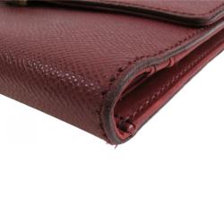 مملوكة مسبقًا Chanel Burgundy Leather CC Bi-Fold Wallet