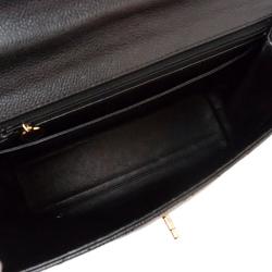 Pre Owned Chanel Vintage Black Metalasse Caviar Leather Top Handle Bag