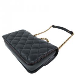 Pre Owned Chanel Black Quilted Lambskin Flap Bag