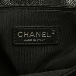 مملوكة مسبقًا Chanel Black Quilted Caviar Grand Shopping Tote