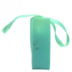 Pre Owned حقيبة يد شانيل شوبر مطاط تركواز