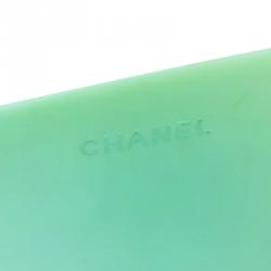 Pre Owned حقيبة يد شانيل شوبر مطاط تركواز