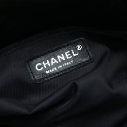 Pre Owned حقيبة يد شانيل شوبينغ غراند بياريتس باريس كانفاس مقوى مبطن أسود