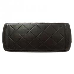 Pre Owned Chanel Black Quilted Lambskin Flap Bag