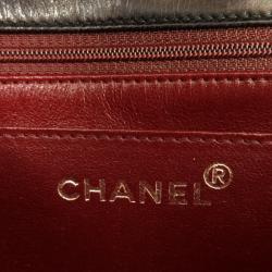 Pre Owned Chanel Black Quilted Lambskin Flap Bag