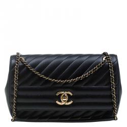 Chanel Black Quilted Leather Square Single Flap Bag - Yoogi's Closet