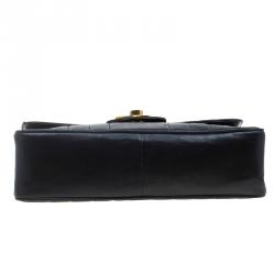 مملوكة مسبقًا حقيبة شانيل قلاب واحد كلاسيك ماكسي فينتدج جلد سوداء