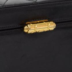 Pre Owned حقيبة شانيل فينتدج بوكس جلد خروف مبطن سوداء