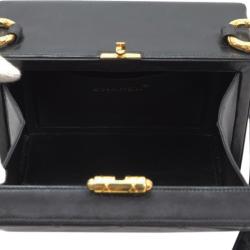 Pre Owned حقيبة شانيل فينتدج بوكس جلد خروف مبطن سوداء