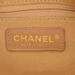 Pre Owned Chanel Pink Quilted Caviar Small CC Bowling Bag