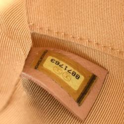 Pre Owned Chanel Pink Quilted Caviar Small CC Bowling Bag